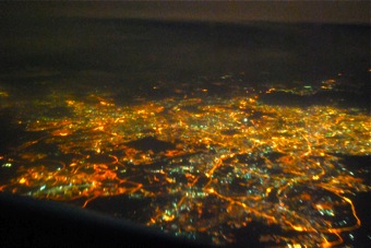 Trivandrum from Avove At Night
